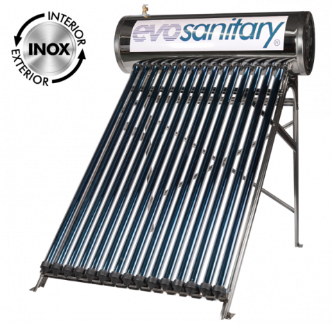 Sisteme preparare apă caldă menajeră - Sistem panou solar presurizat cu tuburi vidate Head-Pipe 122 litri , 15 tuburi