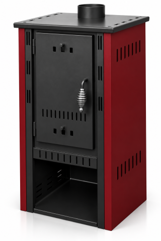 Sobe pe lemn - Sobă pe lemne HERGON ROMA 6, 6,2 kW- Bordo