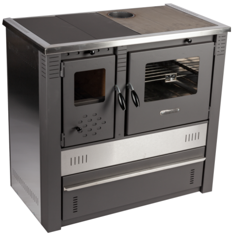 Sobe pe lemn - Sobă pe Lemne cu Plită și Cuptor Inox 10.5 kW | Încălzire & Gătit