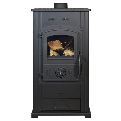 Sobă pe lemne Termax Bunica 8.45 kW – din fontă, albă [7]