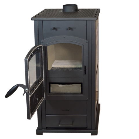 Sobă pe lemne Termax Bunica 8.45 kW – fontă masivă, maro [2]