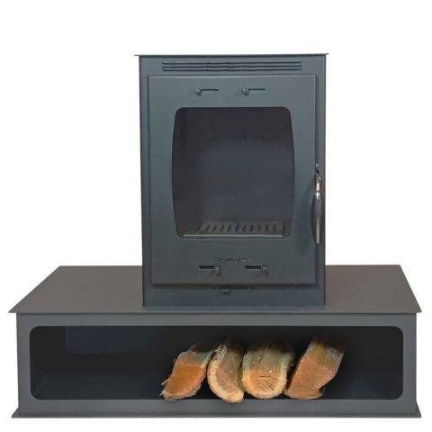 Sobă pe lemne Termax Mina 9.47 kW – spațiu depozitare lemne [1]