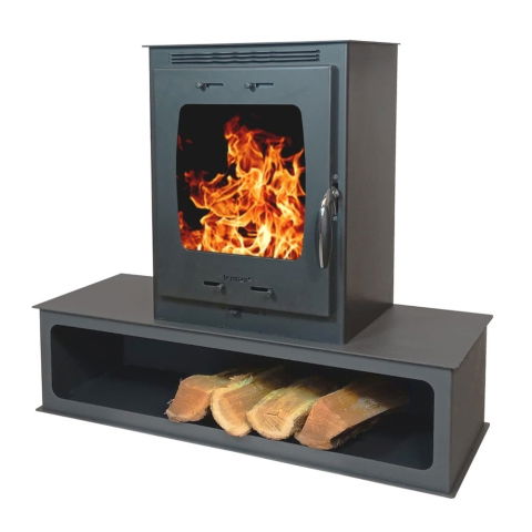 Sobe pe lemn - Sobă pe lemne Termax Mina 9.47 kW – spațiu depozitare lemne