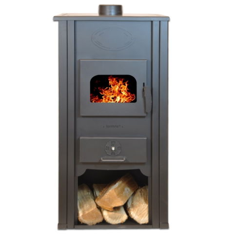 Termosemineu pe lemn Termax Thermis, 24.43 kW, randament 85.10%, 155 m², Bej [1]