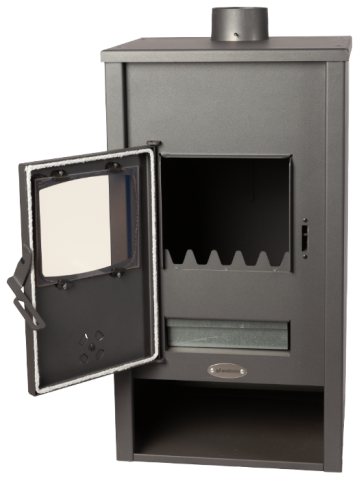 Termosobă pe lemne 13.1 kW cu manta de apă 16 L și randament 74.7%. Încălzește până la 80 m². Ideală pentru locuințe și spații publice. Comandă acum! [2]