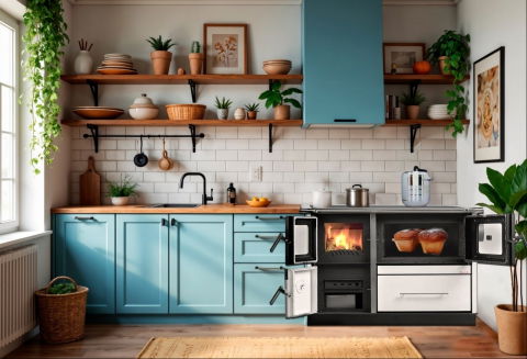 Termosobă Termax Maria 25 kW (150m2) – Sobă pe lemne cu încălzire și cuptor integrat [5]