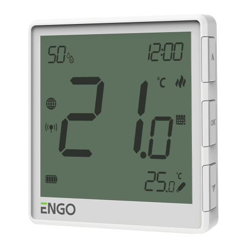 Termostate si automatizari - Termostat ZigBee ENGO EONE-BATW Alb | Pardoseală