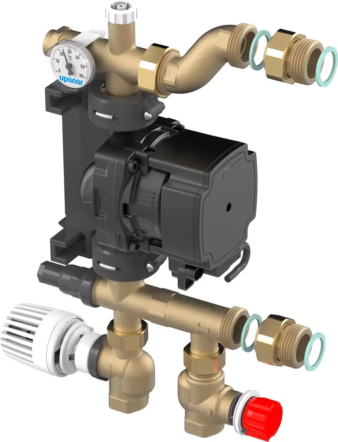 Grupuri amestec si pompare - Grup pompare Uponor Fluvia T PUSH-23-B-W – injecție pardoseală