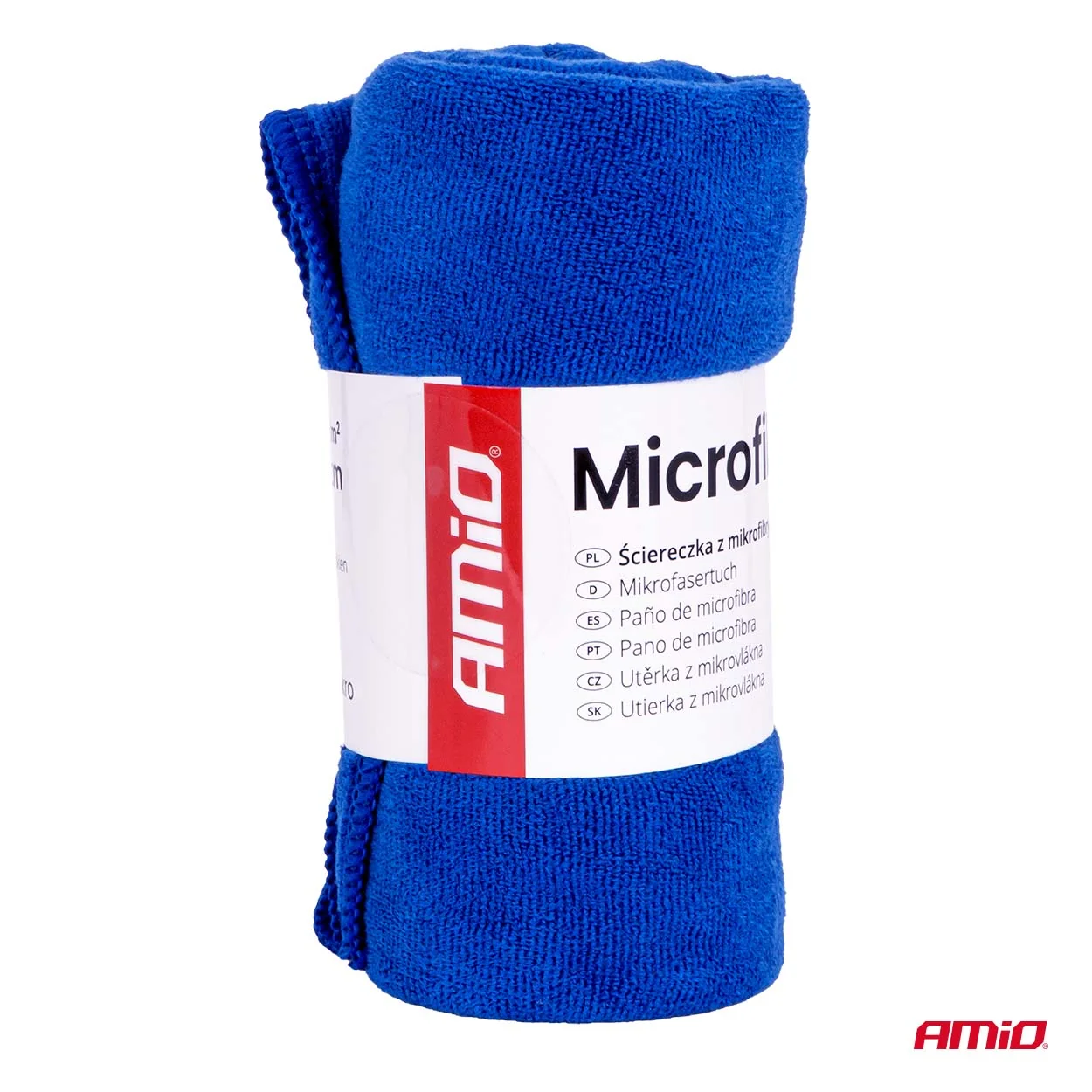Lavetă microfibră auto AMiO 500 GSM 30x40 cm pentru detailing și curățare [3]