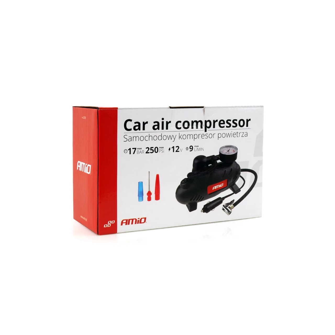 Compresor auto portabil AMiO ACOMP-07 12V 17 bar 250 PSI cu manometru pentru umflat anvelope [5]