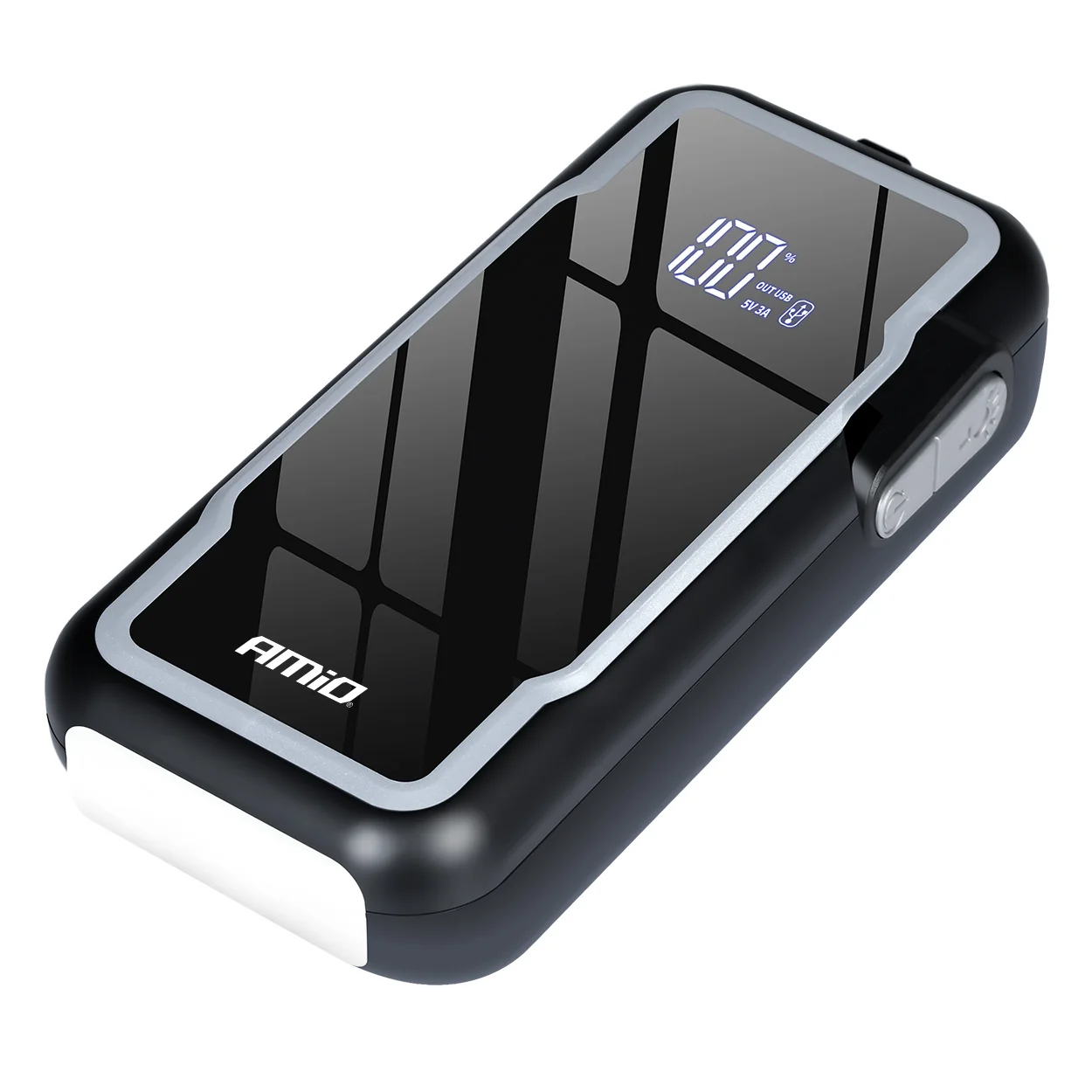Robot pornire auto portabil AMiO 3 în 1 12V 1600A 12Ah cu lanternă LED și powerbank [6]