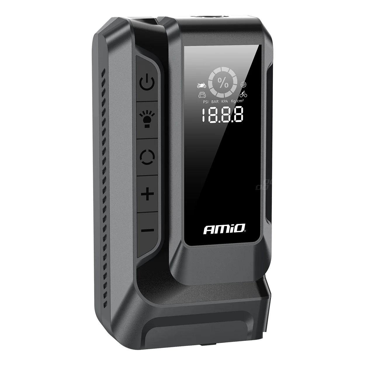 Robot pornire auto portabil AMiO 4 în 1 12V 1600A 12Ah cu compresor, lanternă LED și powerbank [6]