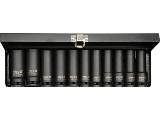 SCULE AUTO DE MANA - Set chei tubulare adânci impact YATO 11 piese – pentru pistol impact 1/2”