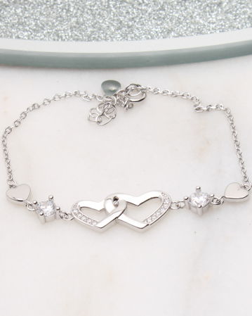 BRATARI ARGINT - Bratara argint cu inimioare, gr2.9