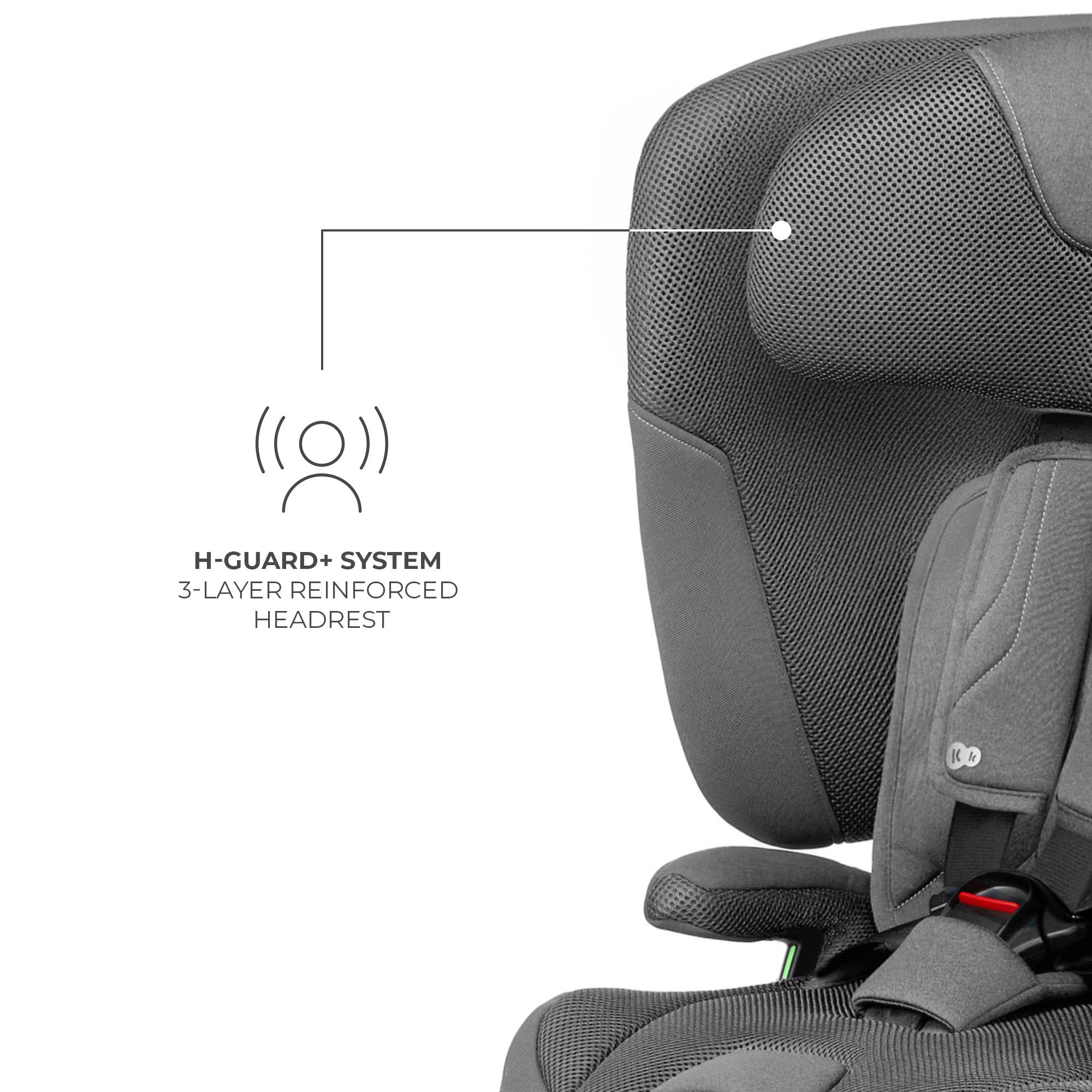 SCAUN AUTO KINDERKRAFT FIX2GO 76-150 CM, GREY [7]