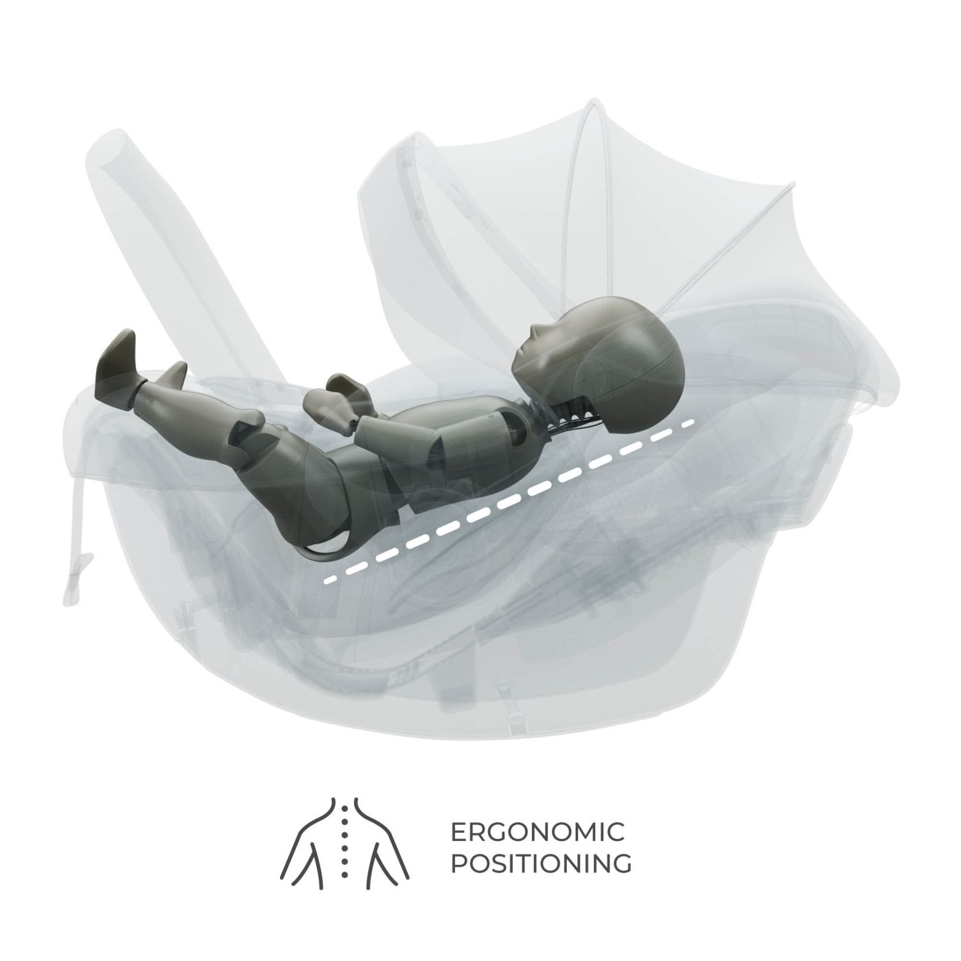 SCOICA AUTO KINDERKRAFT I-LITE 40-87 CM, BEIGE [7]