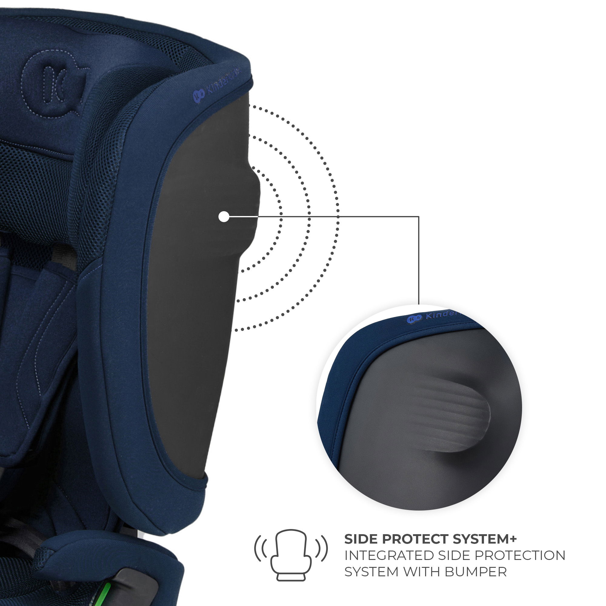 SCAUN AUTO KINDERKRAFT FIX2GO 76-150 CM, NAVY [8]