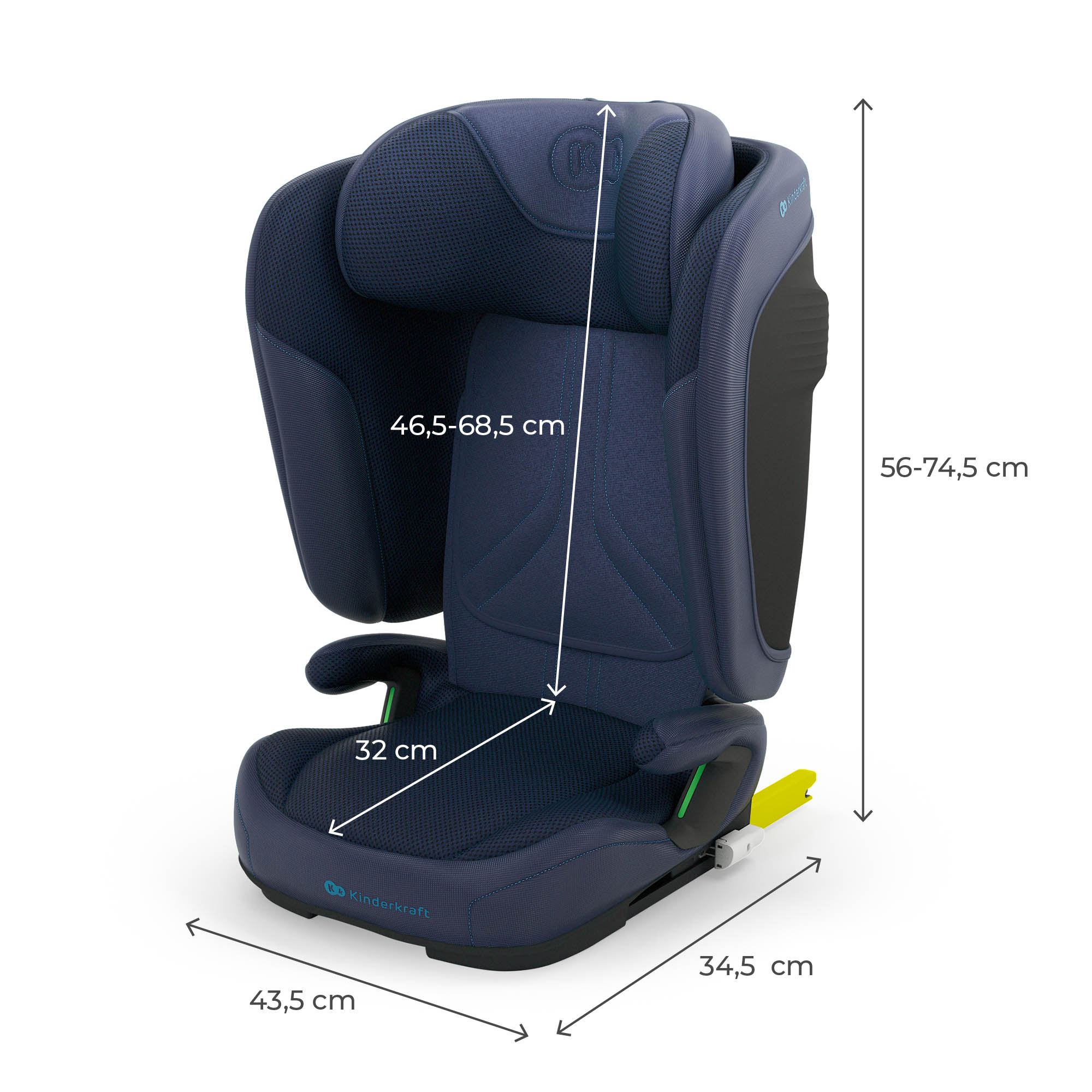 SCAUN AUTO KINDERKRAFT UNITY2 100-150 CM, NAVY [9]