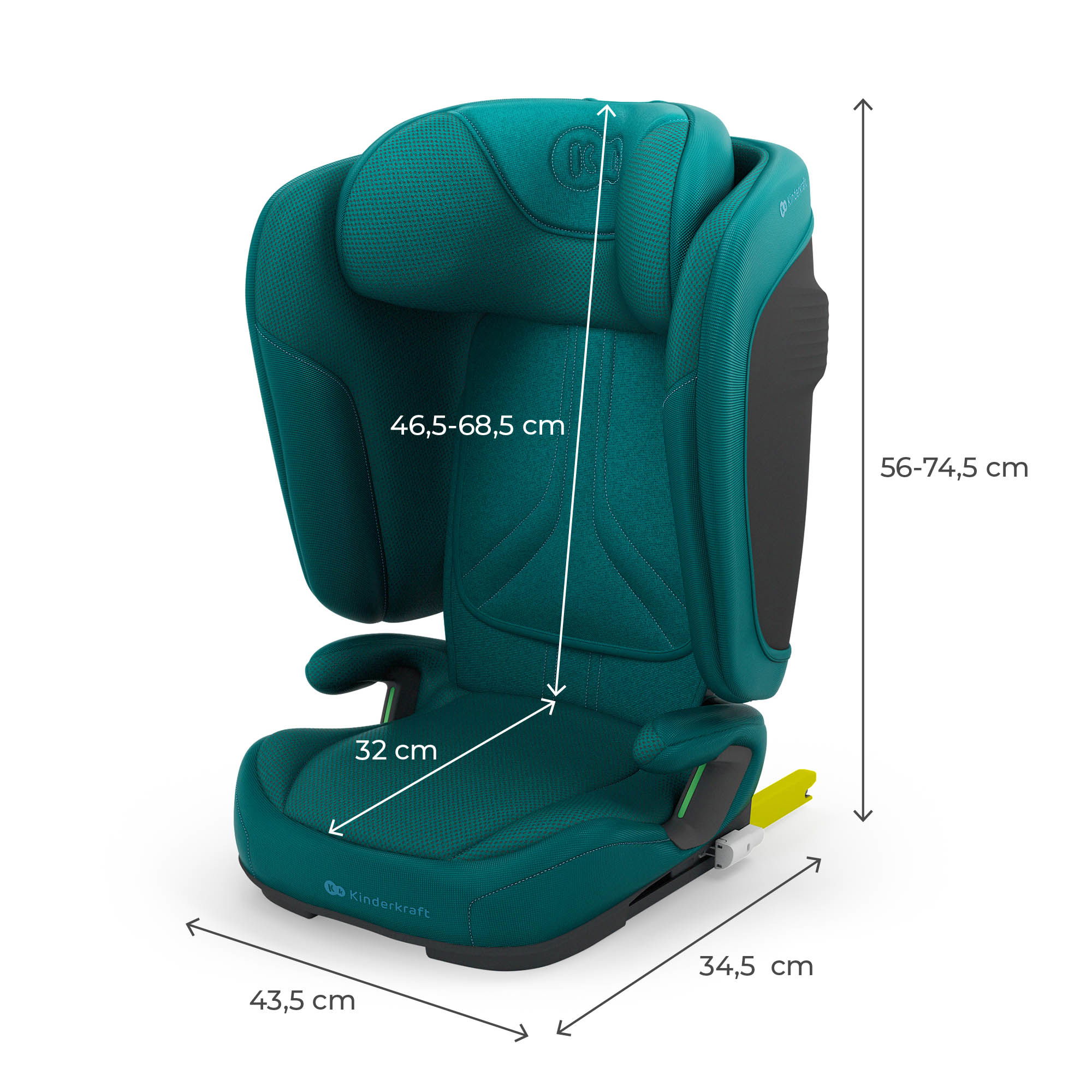 SCAUN AUTO KINDERKRAFT UNITY2 100-150 CM, GREEN [9]