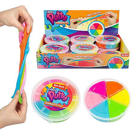 Jucării și jocuri - Putty saltaret curcubeu 6 culori/set toi-toys 35945a