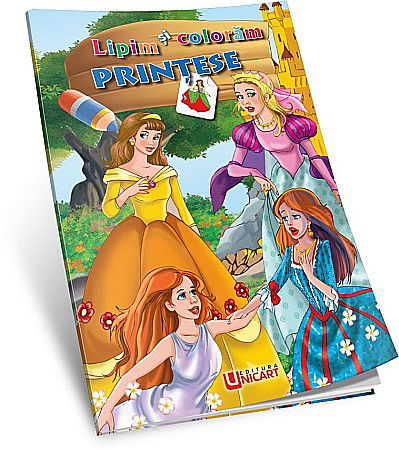 Cărți - Lipim si coloram - Printese