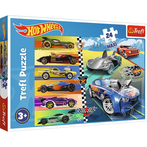 Jucării și jocuri - PUZZLE TREFL 24 MAXI HOT WHEELS MASINILE DEOSEBITE