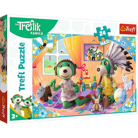 Jucării și jocuri - PUZZLE TREFL 24 MAXI TREFLIK FAMILIA FERICITA