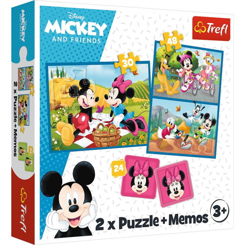 Jucării și jocuri - PUZZLE TREFL 2IN1 MEMO DISNEY EROII DISNEY