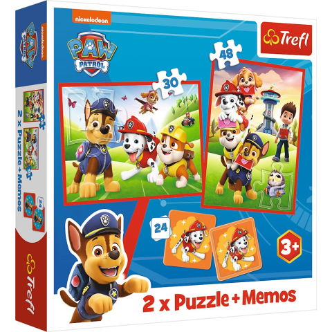 Jucării și jocuri - PUZZLE TREFL 2IN1 MEMO PATRULA CATELUSILOR ECHIPA IN ACTIUNE