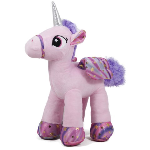 Jucării și jocuri - Unicorn roz cu aripi 28 cm