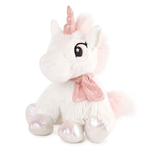 Jucării și jocuri - Unicorn alb cu esarfa 25 cm