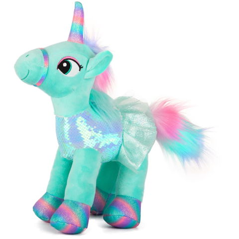 Jucării și jocuri - Jucarie de plus Unicorn verde 20 cm