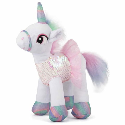 Jucării și jocuri - Jucarie de plus Unicorn alb 30 cm