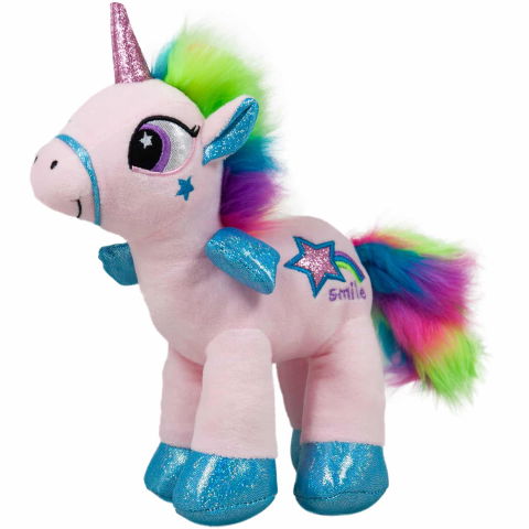 Jucării și jocuri - Jucarie de plus Unicorn roz 24 cm