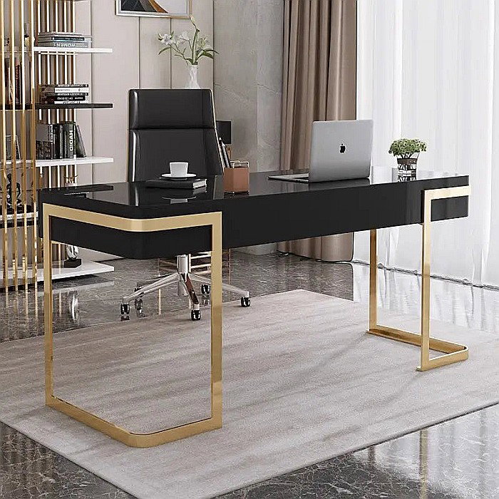 Birou din MDF lucios și picioare din inox Auriel - SZ15 [2]