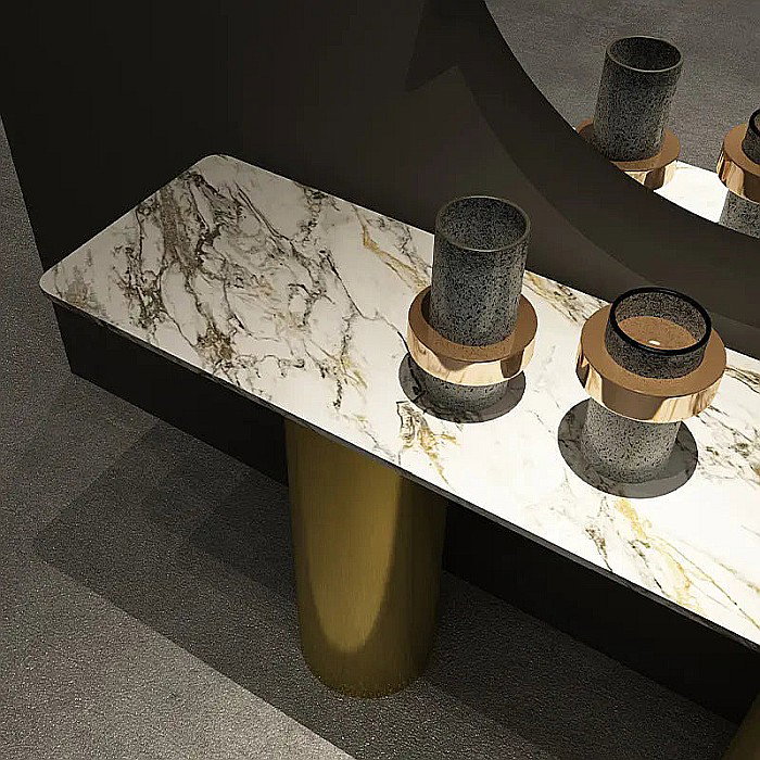 Consolă mobilier cu blat compozit și picioare inox Pillar - CST2204 [2]