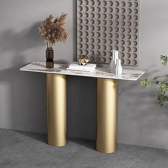 Consolă mobilier cu blat compozit și picioare inox Pillar - CST2204 [6]