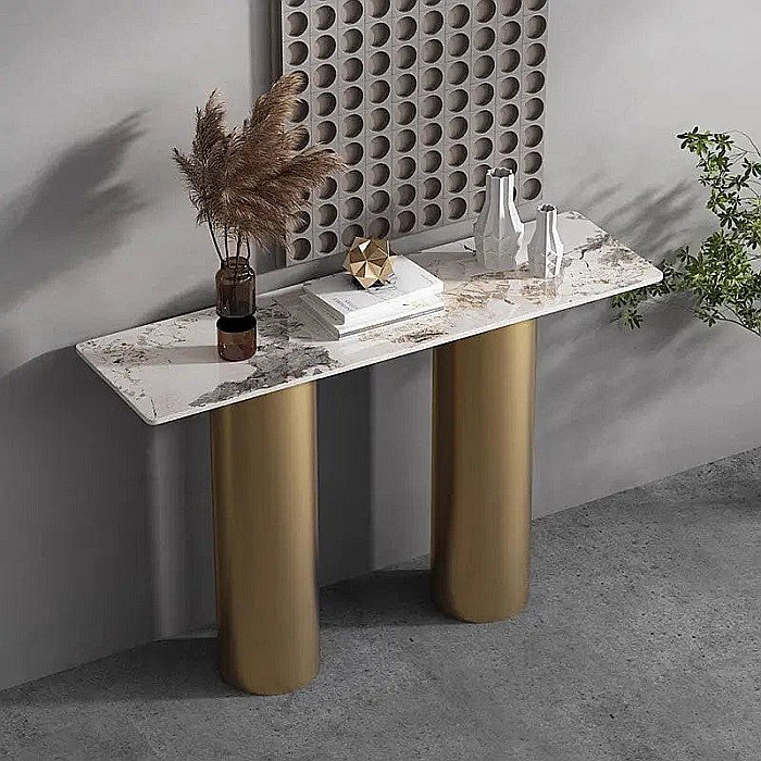 Consolă mobilier cu blat compozit și picioare inox Pillar - CST2204 [3]