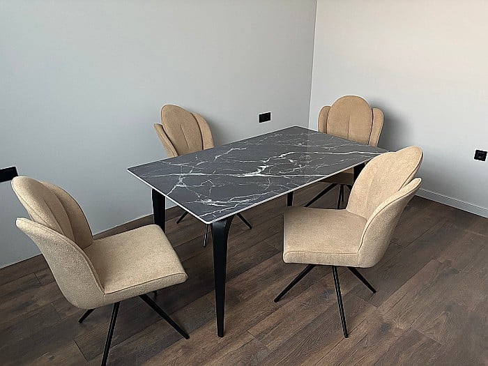 Set masa dining Compact si 4 scaune rotative Aruna [3]