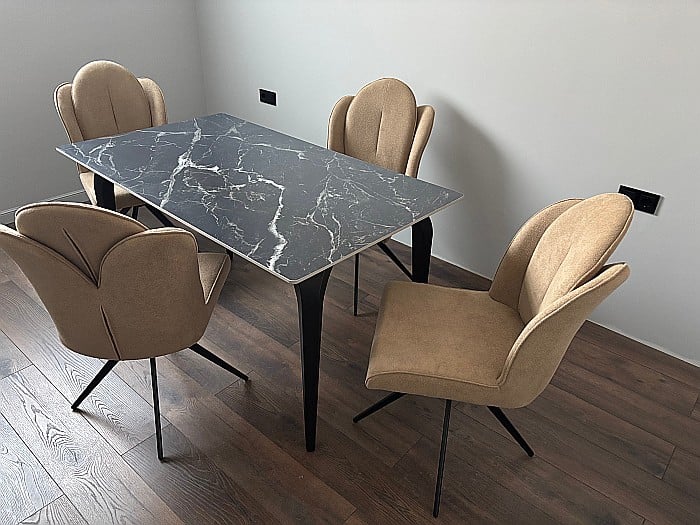 Set masa dining Compact si 4 scaune rotative Aruna [4]