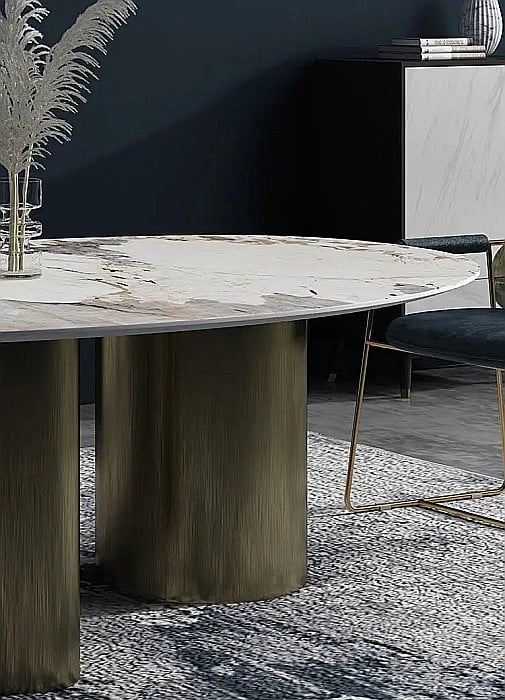 Masă dining cu blat din compozit și picioare din inox Regal - DT2150 [10]