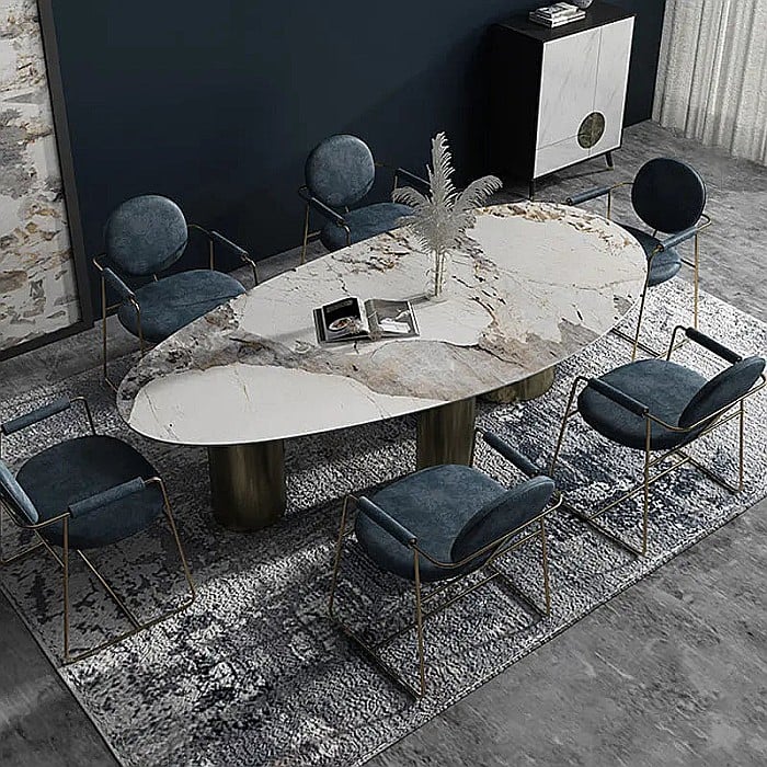 Masă dining cu blat din compozit și picioare din inox Regal - DT2150 [14]