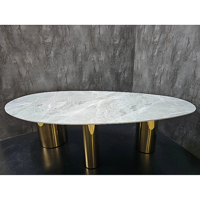 Masă dining cu blat din compozit și picioare din inox Regal - DT2150 [4]