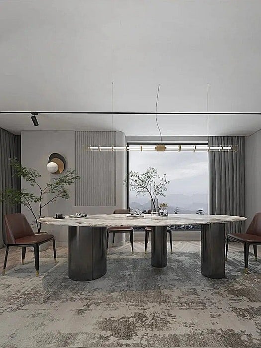 Masă dining cu blat din compozit și picioare din inox Regal - DT2150 [15]