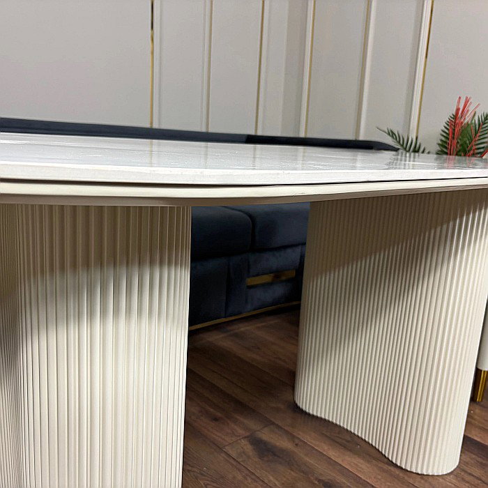 Masă dining cu blat din compozit și picioare din MDF vopsit Althea - KM164 [3]