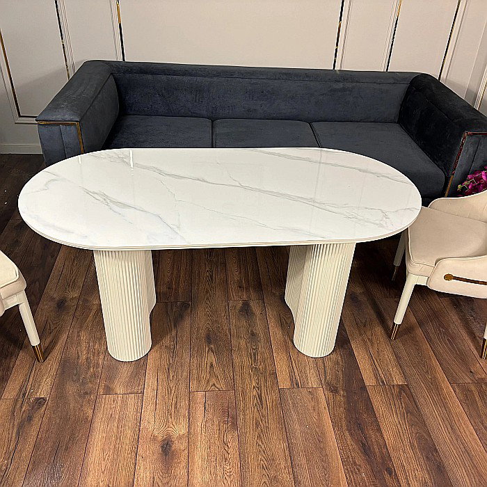 Masă dining cu blat din compozit și picioare din MDF vopsit Althea - KM164 [6]