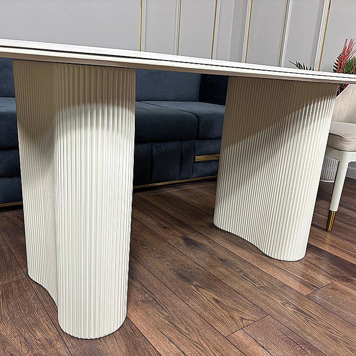 Masă dining cu blat din compozit și picioare din MDF vopsit Althea - KM164 [5]