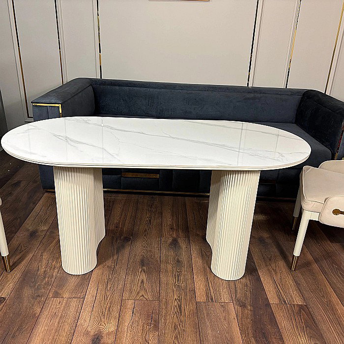 Masă dining cu blat din compozit și picioare din MDF vopsit Althea - KM164 [4]