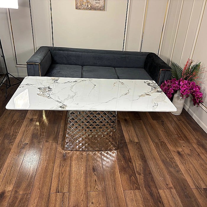 Masă dining cu blat din compozit și bază din inox Kallisto - KM182 [3]