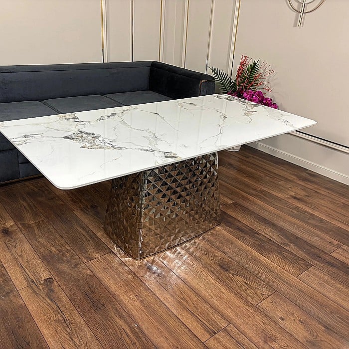 Masă dining cu blat din compozit și bază din inox Kallisto - KM182 [5]